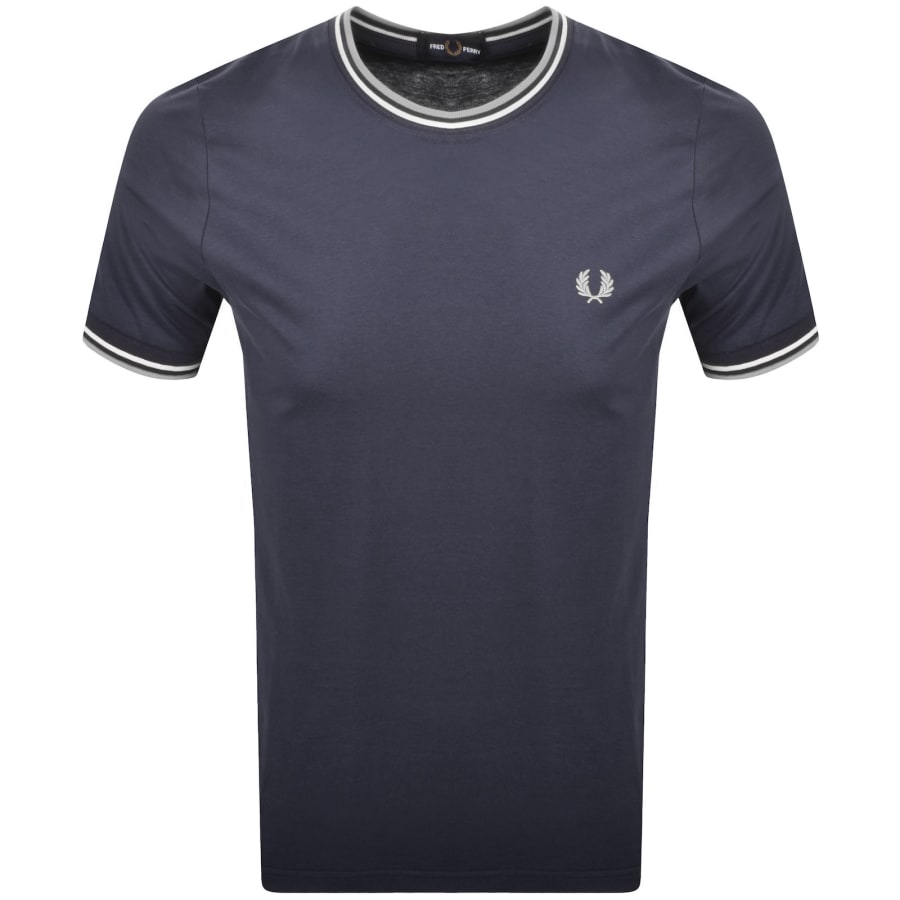 FRED PERRY Twin Tipped Tシャツ ネイビー　S Twin Tipped T-Shirt - Navy / Cinnamon | Men's T-Shirts